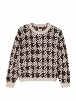 Pullover aus Alpakawolle, 09 hahnentritt chocolate, S