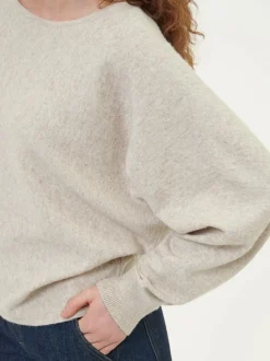 Pullover aus Bio-Baumwolle und Wolle, 44 sand melange, S, GOTS