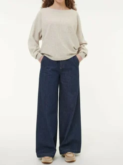 Pullover aus Bio-Baumwolle und Wolle, 44 sand melange, S, GOTS