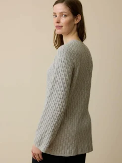 Pullover aus Bio-Baumwolle und Wolle, 04 grau melange, S, GOTS