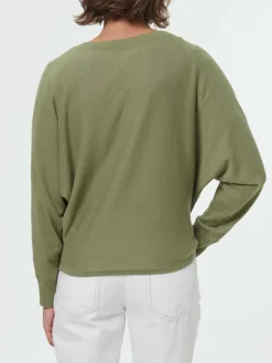 Pullover aus Bio-Baumwolle, 43 olivgrün, S, GOTS