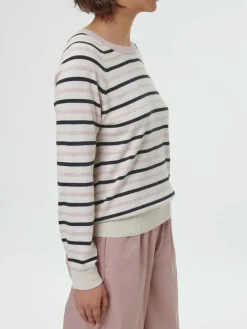 Pullover aus Bio-Baumwolle, 41 rose/multistreif, S, GOTS