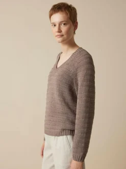 Pullover aus Bio-Baumwolle, 05 mauve, L, GOTS