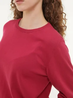 Pullover aus Bio-Baumwolle, 28 weinrot, S, GOTS