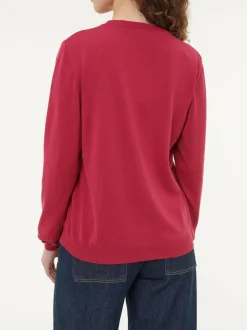 Pullover aus Bio-Baumwolle, 28 weinrot, S, GOTS