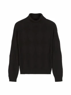 Pullover aus Bio-Baumwolle und Wolle, 01 schwarz, S, GOTS