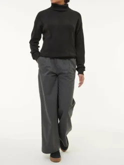 Pullover aus Bio-Baumwolle und Wolle, 01 schwarz, S, GOTS