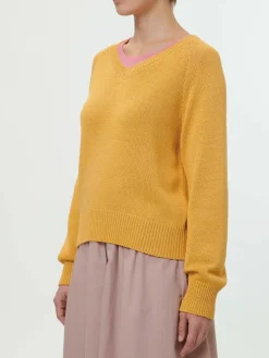 Pullover aus Bio-Baumwolle, 24 honiggelb, S, GOTS