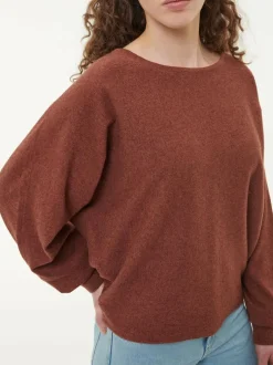 Pullover aus Bio-Baumwolle und Wolle, 76 mahagoni, S, GOTS