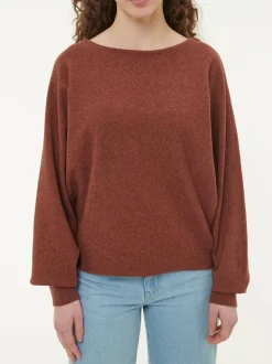 Pullover aus Bio-Baumwolle und Wolle, 76 mahagoni, S, GOTS