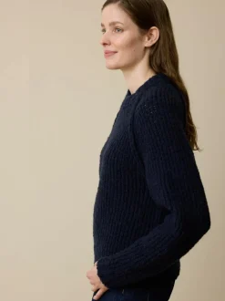 Pullover aus Bio-Wolle, 39 dunkelblau, S, GOTS