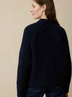 Pullover aus Bio-Wolle, 39 dunkelblau, S, GOTS