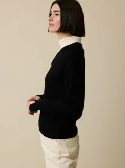 Pullover aus Bio-Wolle, 01 schwarz, S, GOTS