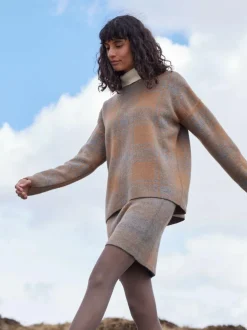 Pullover aus Yak und Kamelhaar, 70 yak jacquard/karo, S