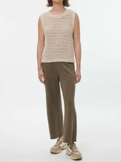 Pullunder aus Bio-Baumwolle, 85 camelie/offwhite, S, GOTS