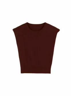 Pullunder aus Bio-Baumwolle, 76 mahagoni, S, GOTS