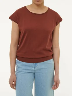 Pullunder aus Bio-Baumwolle, 76 mahagoni, S, GOTS