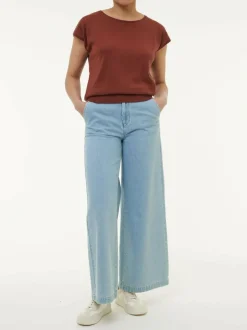 Pullunder aus Bio-Baumwolle, 76 mahagoni, S, GOTS