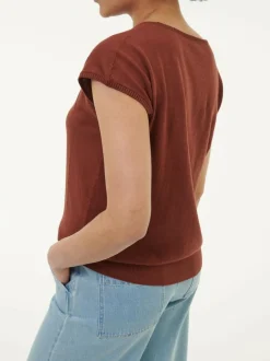 Pullunder aus Bio-Baumwolle, 76 mahagoni, S, GOTS