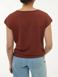 Pullunder aus Bio-Baumwolle, 76 mahagoni, S, GOTS