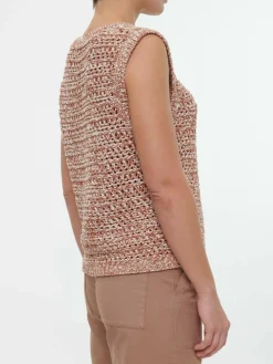 Pullunder aus Bio-Baumwolle, 86 brown/offwhite, S, GOTS