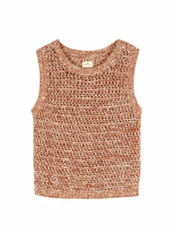 Pullunder aus Bio-Baumwolle, 86 brown/offwhite, S, GOTS