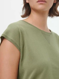 Pullunder aus Bio-Baumwolle, 43 olivgrün, S, GOTS