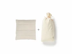 Reisekissen BW/Naturlatexflocken, 40 x 40 cm, niedrig, GOTS, NATURTEXTIL BEST