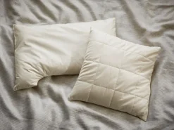 Reisekissen BW/Naturlatexflocken, 40 x 40 cm, niedrig, GOTS, NATURTEXTIL BEST