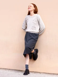 Rock aus Bio-Baumwolle, 02 anthrazit melange, 38, GOTS