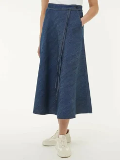 Rock aus Bio-Baumwolle, 36 dark denim, 38, GOTS