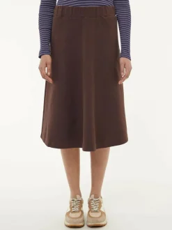 Rock aus Bio-Baumwolle, 95 kakao, 38, GOTS