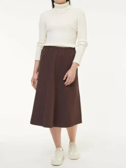 Rock aus Bio-Baumwolle, 95 kakao, 38, GOTS