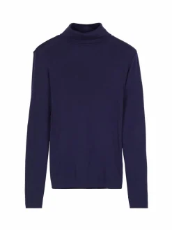 Rollkragenshirt aus Bio Wolle, 39 royalblau, S, GOTS