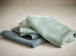 Saunatuch Perlfang, aloe, 75 x 200 cm, 100 % Baumwolle, GOTS