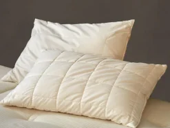 Schlafkissen Baumwolle kbA, Schurwolle/Kapok, niedrig, 40 x 60 cm