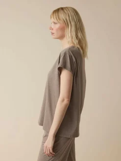 Schlafshirt aus Bio-Baumwolle, 95 kaffee melange, L, GOTS