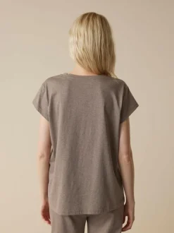 Schlafshirt aus Bio-Baumwolle, 95 kaffee melange, L, GOTS