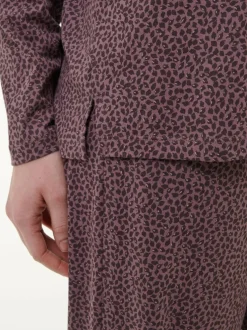 Schlafshirt aus Bio-Baumwolle, 94 blätterdruck aubergine, S, GOTS