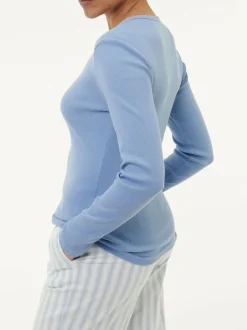 Schlafshirt aus Bio-Baumwolle, 92 meerblau S; GOTS