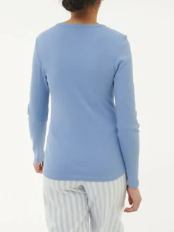 Schlafshirt aus Bio-Baumwolle, 92 meerblau S; GOTS