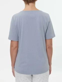 Schlafshirt aus Bio-Baumwolle, 92 meerblau, M, GOTS