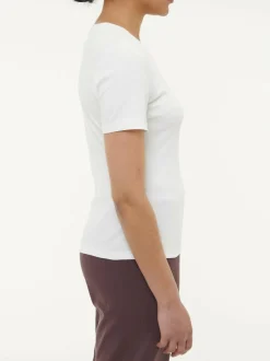 Schlafshirt Kurzarm aus Bio-Baumwolle, 11 weiß, S, GOTS