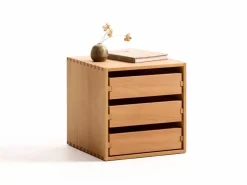 Schubladenbox Yunit Pur, mit 3 Laden, Buche