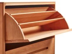 Schuhschrank Tenso, 3 Klappen, Buche