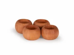 Serviettenringe 4 Stk. aus Erle geölt, H 2,7 cm ø 4,5 cm