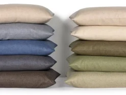 Set: Sofakissen mit Überzug, 60 x 85 cm, Überzug: Wollstoff Tano Natur (79), Füllung: 100 % Schurwolle , mit verdeckter Knopfleiste