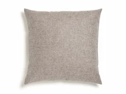 Set: Sofakissen mit Überzug, 50 x 50 cm, Überzug: Wollstoff Tano Natur (79), Füllung: 100 % Schurwolle , mit verdeckter Knopfleiste