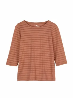 Shirt 3/4 Arm aus Bio Baumwolle, 22 schoko mousse, S, GOTS