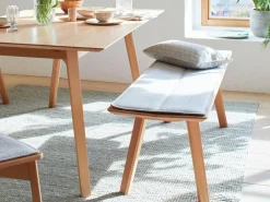 Sitzauflage für Holzbank Mirato, Länge 140 cm, 100% SSW - Filz Haselnuss